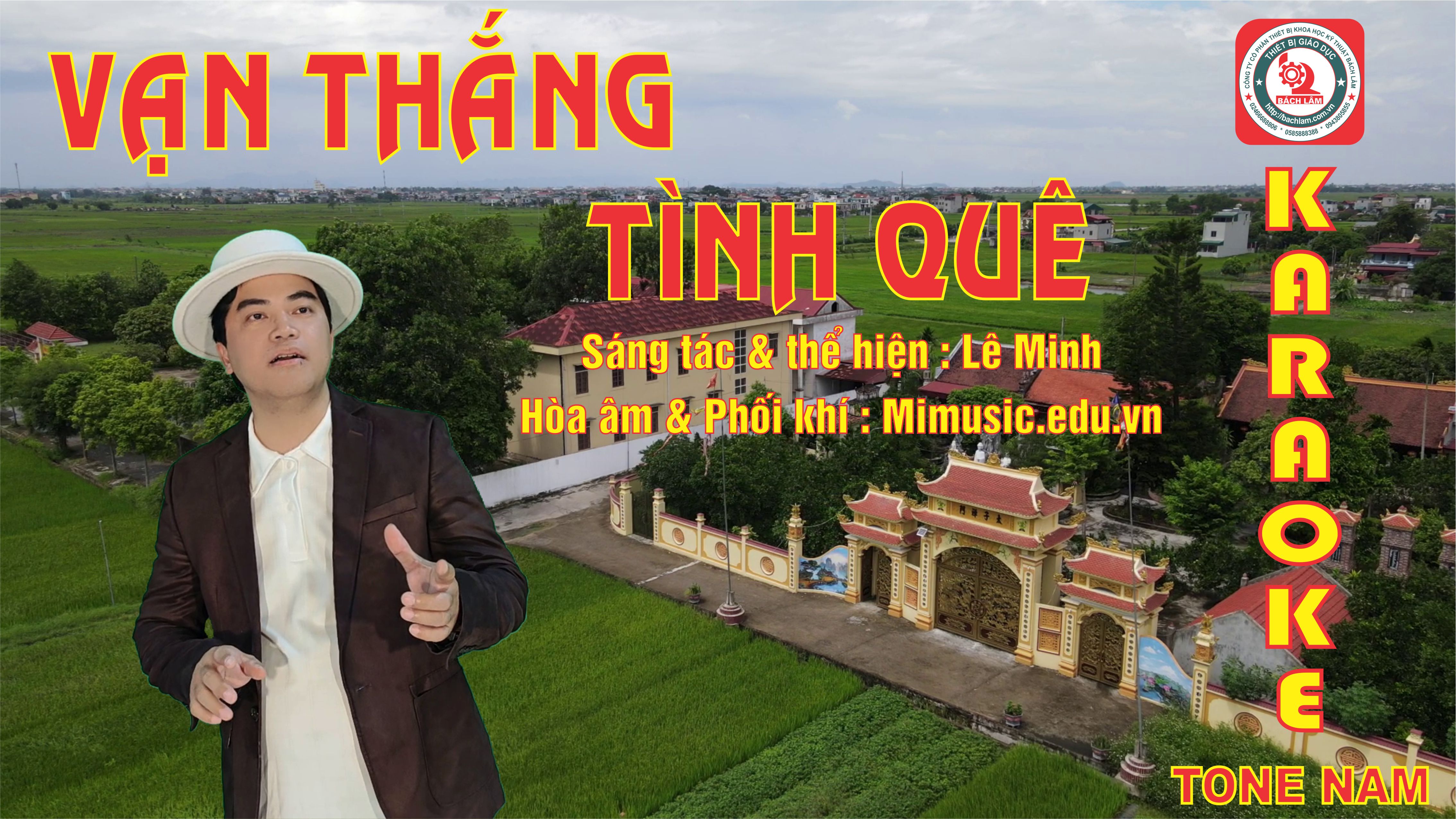 Vạn Thắng Tình Quê : Beat Karaoke Nhạc Sống Tone Nam